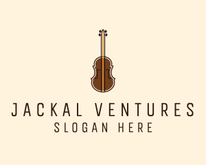 Violin Music Instrument logo design