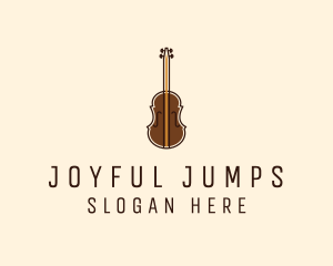 Violin Music Instrument logo design