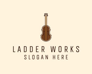 Violin Music Instrument logo design