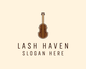 Violin Music Instrument logo design