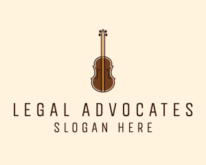 Violin Music Instrument logo design