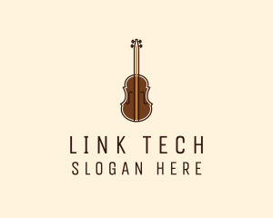 Violin Music Instrument logo design