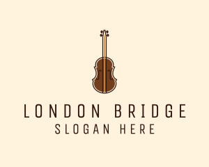 Violin Music Instrument logo design