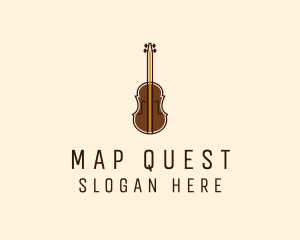 Violin Music Instrument logo design