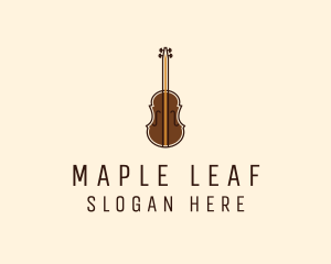 Violin Music Instrument logo design