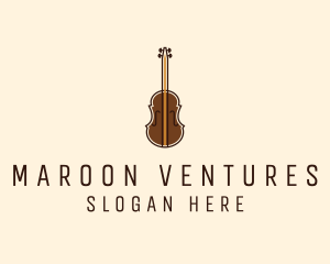 Violin Music Instrument logo design