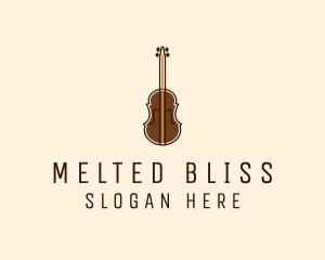 Violin Music Instrument logo design