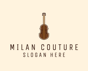 Violin Music Instrument logo design