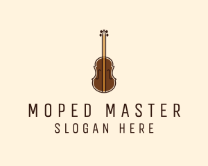 Violin Music Instrument logo design