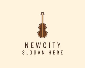 Violin Music Instrument logo design