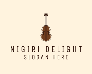 Violin Music Instrument logo design