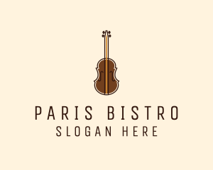 Violin Music Instrument logo design