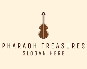 Violin Music Instrument logo design