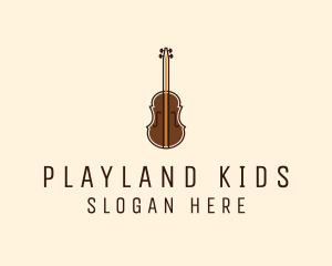 Violin Music Instrument logo design