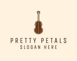 Violin Music Instrument logo design