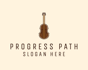 Violin Music Instrument logo design