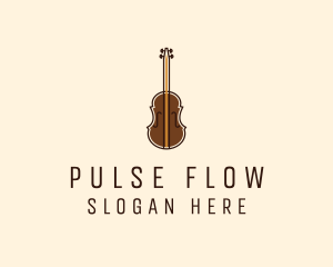 Violin Music Instrument logo design