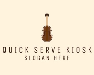 Violin Music Instrument logo design