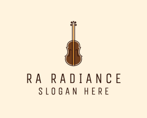 Violin Music Instrument logo design