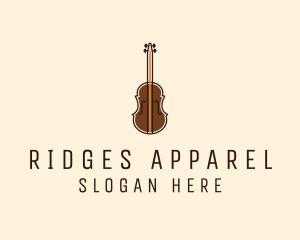 Violin Music Instrument logo design