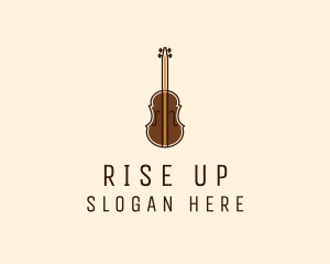 Violin Music Instrument logo design