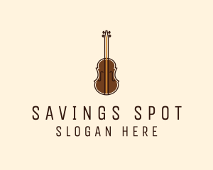 Violin Music Instrument logo design