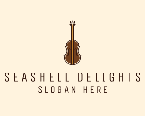 Violin Music Instrument logo design