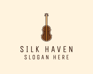 Violin Music Instrument logo design