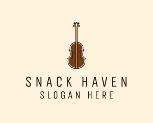 Violin Music Instrument logo design