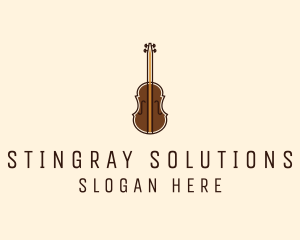 Violin Music Instrument logo design