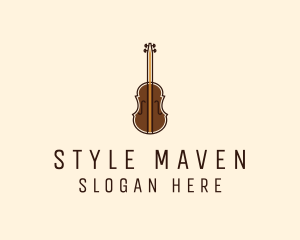 Violin Music Instrument logo design