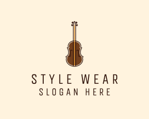 Violin Music Instrument logo design