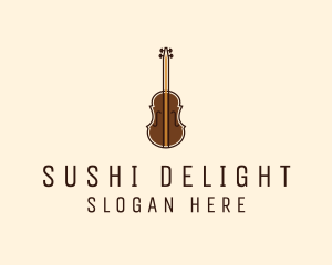 Violin Music Instrument logo design