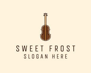 Violin Music Instrument logo design