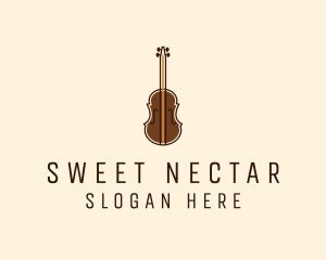 Violin Music Instrument logo design