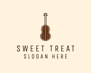 Violin Music Instrument logo design