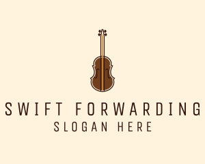 Violin Music Instrument logo design