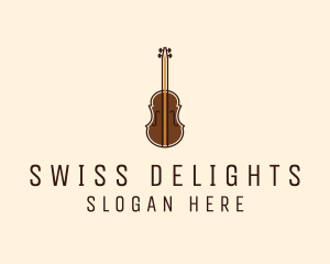 Violin Music Instrument logo design