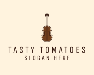 Violin Music Instrument logo design