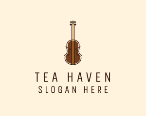 Violin Music Instrument logo design