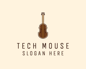 Violin Music Instrument logo design