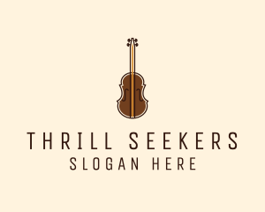 Violin Music Instrument logo design