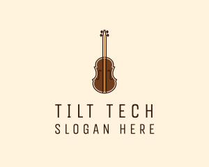 Violin Music Instrument logo design