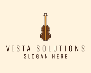 Violin Music Instrument logo design