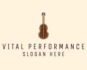 Performance - Violin Music Instrument logo design
