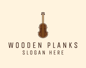 Violin Music Instrument logo design