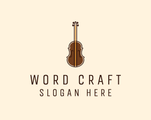 Violin Music Instrument logo design