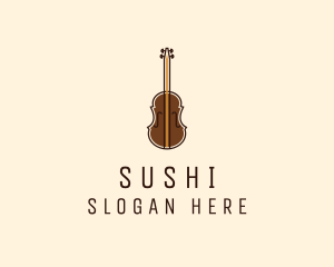 Violin Music Instrument logo design