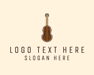 Classical - Violin Music Instrument logo design