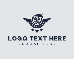 Turbo Engine - Turbocharger Engine Repair logo design